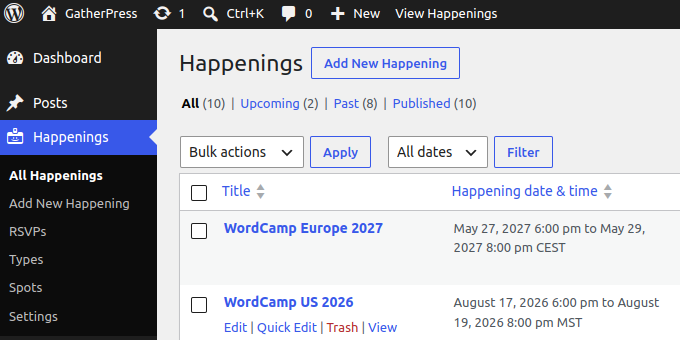 I wanted a button to switch off, and got an impressive event-plugin creation suite
